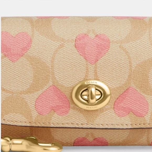 NWT Coach Sunglass Case In Signature Canvas With Heart Print CP496 - Picture 3 of 8